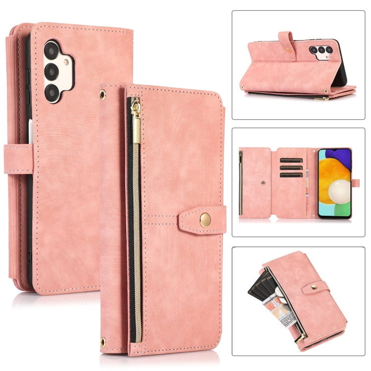 For Samsung Galaxy A13 4G / 5G / A04 / A04s Dream 9-Card Wallet Zipper Bag Leather Phone Case