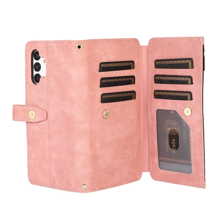 For Samsung Galaxy A13 4G / 5G / A04 / A04s Dream 9-Card Wallet Zipper Bag Leather Phone Case