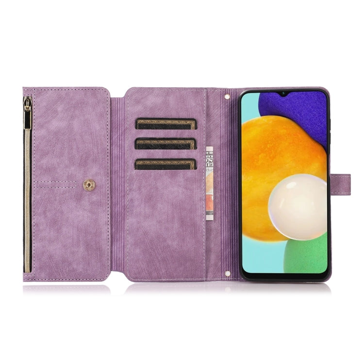 For Samsung Galaxy A13 4G / 5G / A04 / A04s Dream 9-Card Wallet Zipper Bag Leather Phone Case