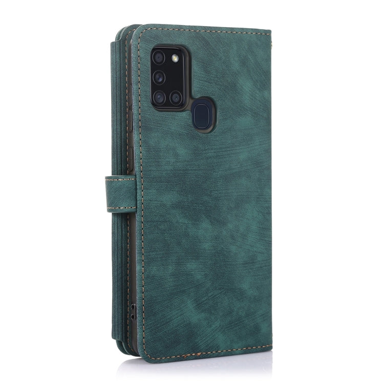 For Samsung Galaxy A21s Dream 9-Card Wallet Zipper Bag Leather Phone Case