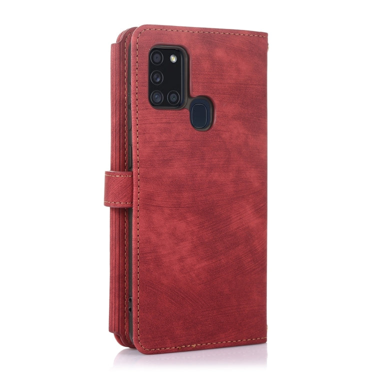 For Samsung Galaxy A21s Dream 9-Card Wallet Zipper Bag Leather Phone Case