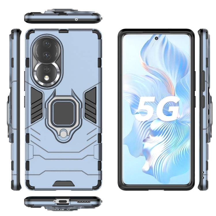 For Honor 80 Shockproof PC + TPU Phone Case with Magnetic Ring Holder