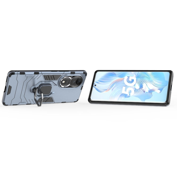 For Honor 80 Shockproof PC + TPU Phone Case with Magnetic Ring Holder