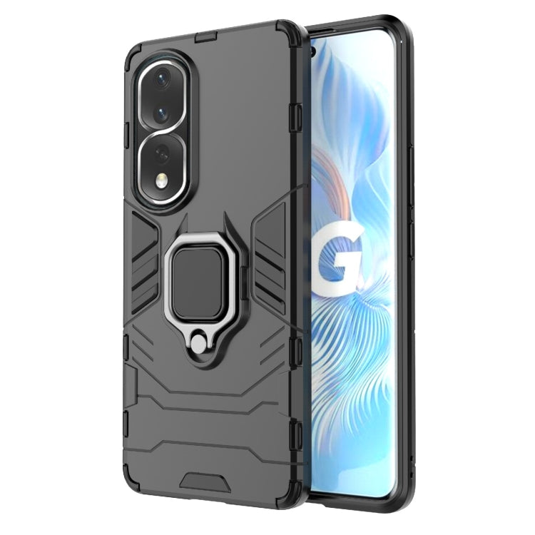 For Honor 80 Pro Shockproof PC + TPU Phone Case with Magnetic Ring Holder