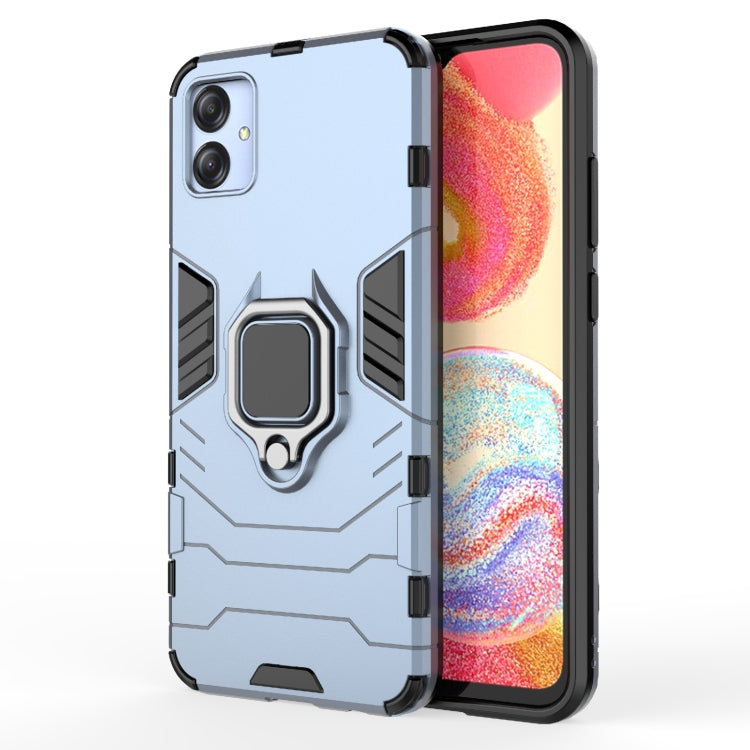 For Samsung Galaxy A04e 4G Shockproof PC + TPU Phone Case with Magnetic Ring Holder