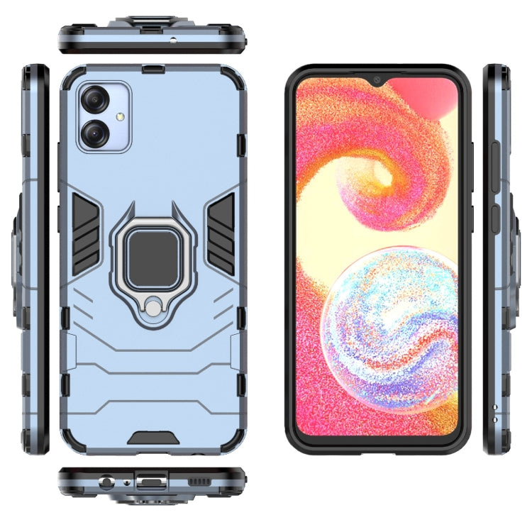 For Samsung Galaxy A04e 4G Shockproof PC + TPU Phone Case with Magnetic Ring Holder
