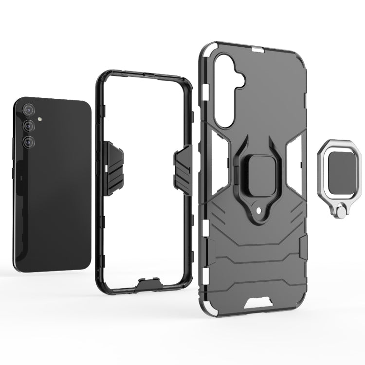 For Samsung Galaxy A34 5G Shockproof PC + TPU Phone Case with Magnetic Ring Holder