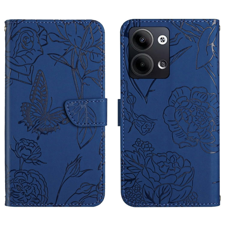 For OPPO Reno9 / Reno9 Pro HT03 Skin Feel Butterfly Embossed Flip Leather Phone Case