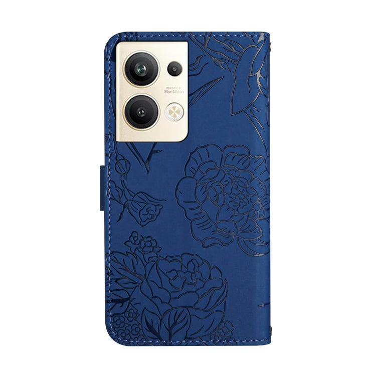 For OPPO Reno9 Pro+ HT03 Skin Feel Butterfly Embossed Flip Leather Phone Case