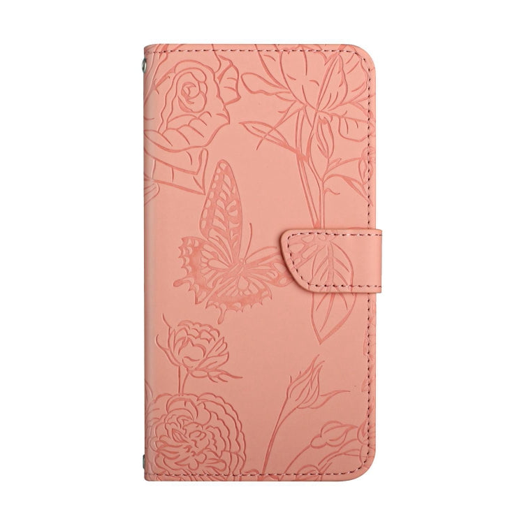 For Samsung Galaxy A34 5G HT03 Skin Feel Butterfly Embossed Flip Leather Phone Case