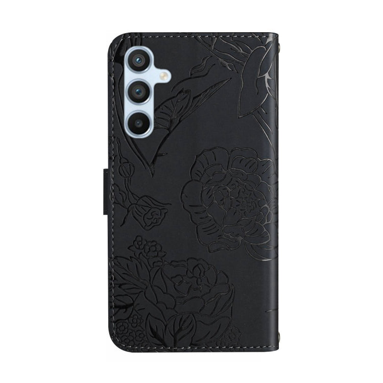 For Samsung Galaxy A34 5G HT03 Skin Feel Butterfly Embossed Flip Leather Phone Case