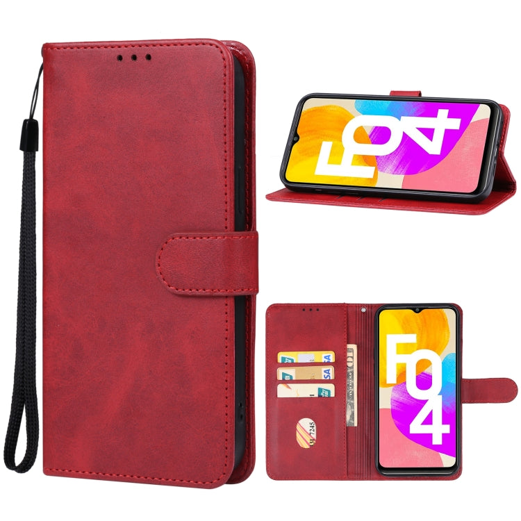 For Samsung Galaxy F04 Leather Phone Case