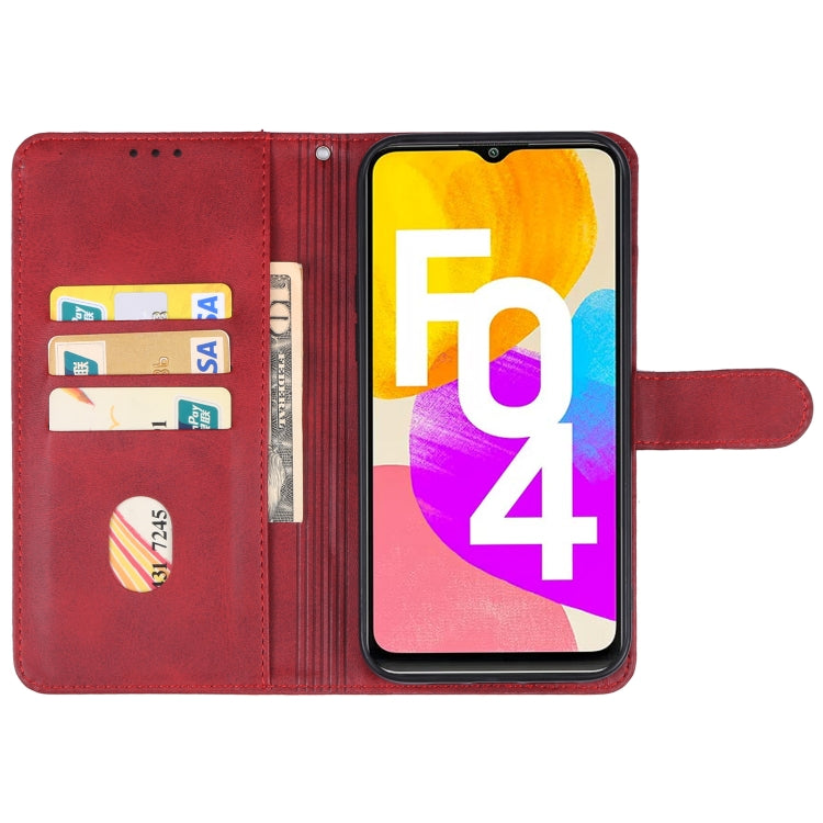 For Samsung Galaxy F04 Leather Phone Case