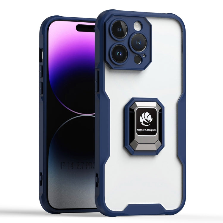 For iPhone 14 Pro Max Armor Shockproof Magnetic Ring Phone Case