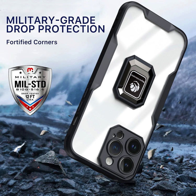 For iPhone 14 Pro Max Armor Shockproof Magnetic Ring Phone Case