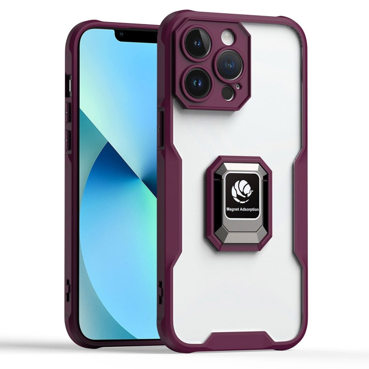 For iPhone 13 Pro Armor Shockproof Magnetic Ring Phone Case