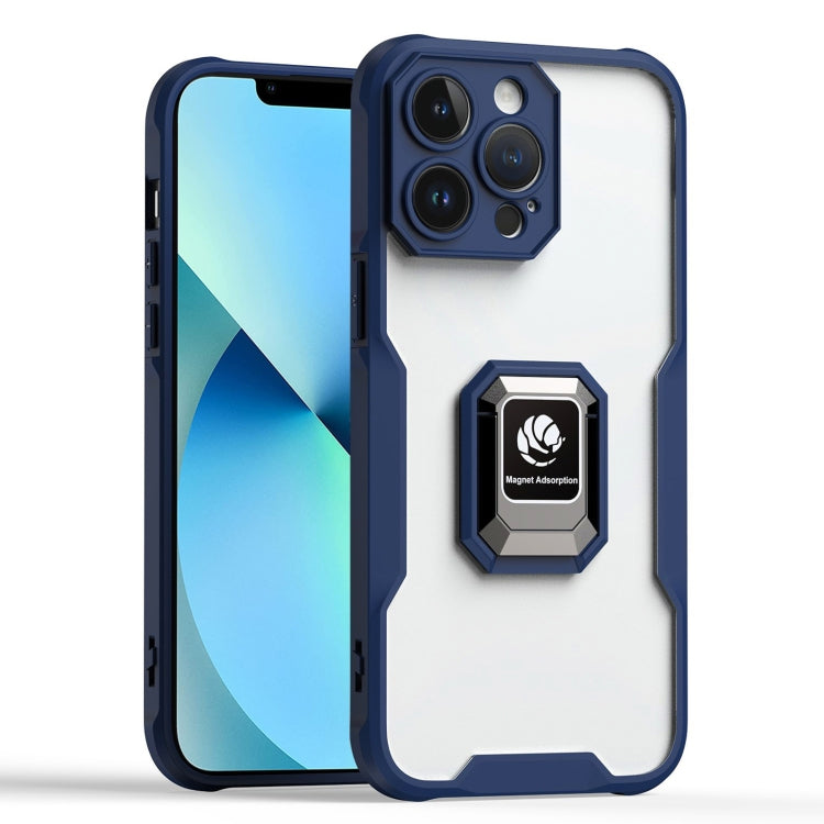For iPhone 13 Pro Max Armor Shockproof Magnetic Ring Phone Case