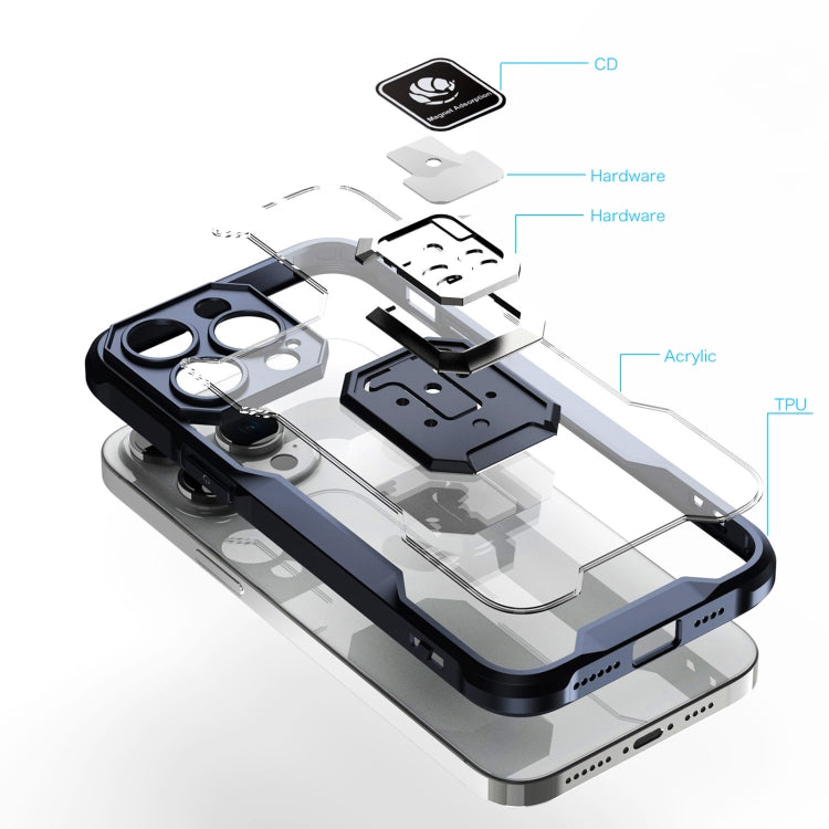 For iPhone 13 Pro Max Armor Shockproof Magnetic Ring Phone Case