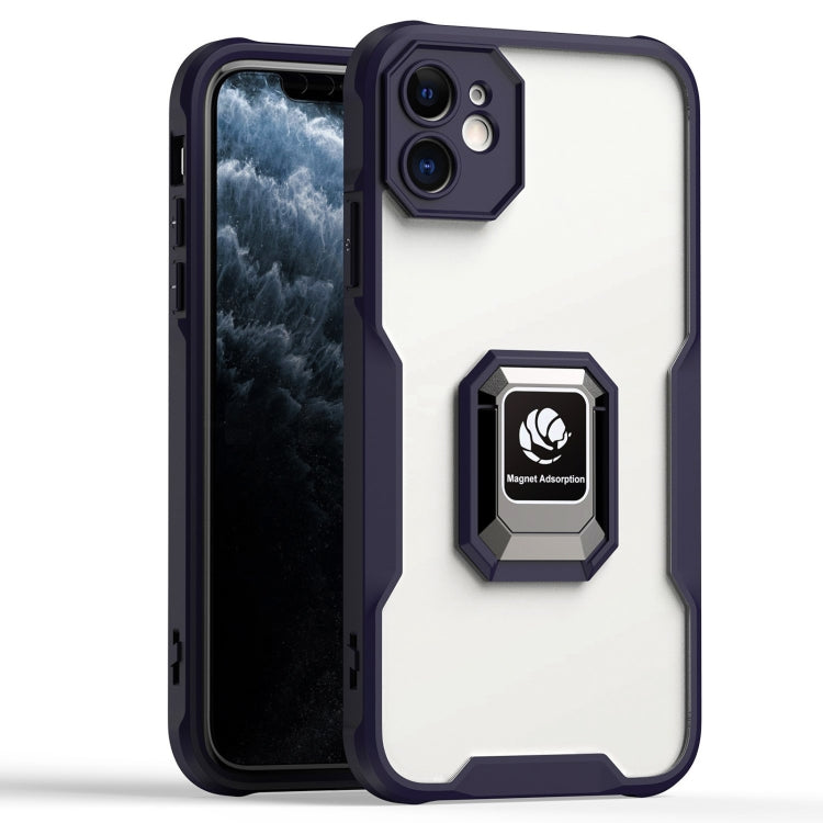 For iPhone 12 Armor Shockproof Magnetic Ring Phone Case
