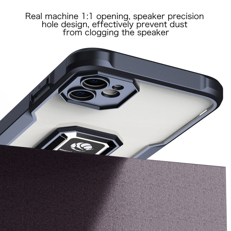 For iPhone 12 Armor Shockproof Magnetic Ring Phone Case