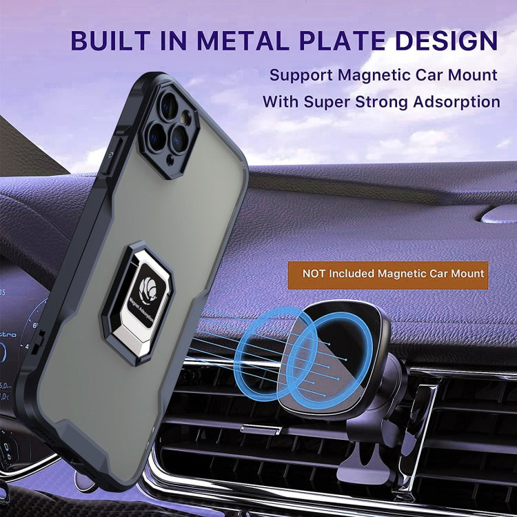 For iPhone 12 Pro Armor Shockproof Magnetic Ring Phone Case