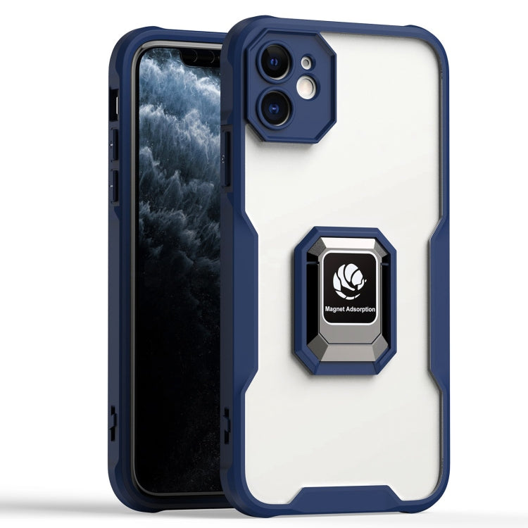 For iPhone 11 Armor Shockproof Magnetic Ring Phone Case