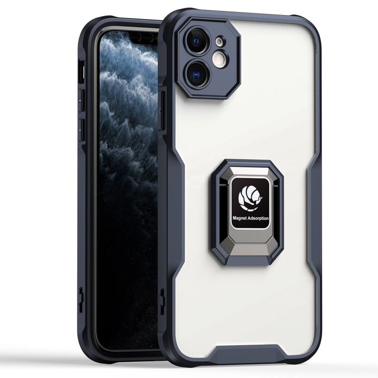 For iPhone 11 Armor Shockproof Magnetic Ring Phone Case