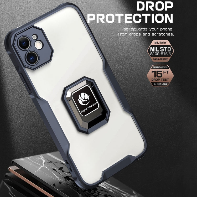 For iPhone 11 Armor Shockproof Magnetic Ring Phone Case