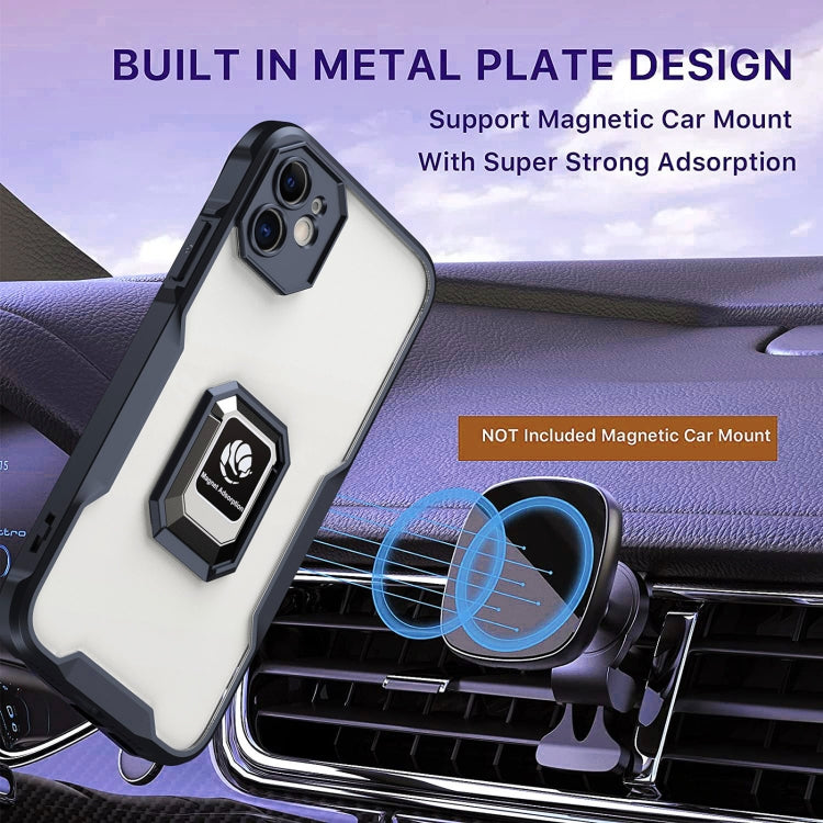For iPhone 11 Armor Shockproof Magnetic Ring Phone Case