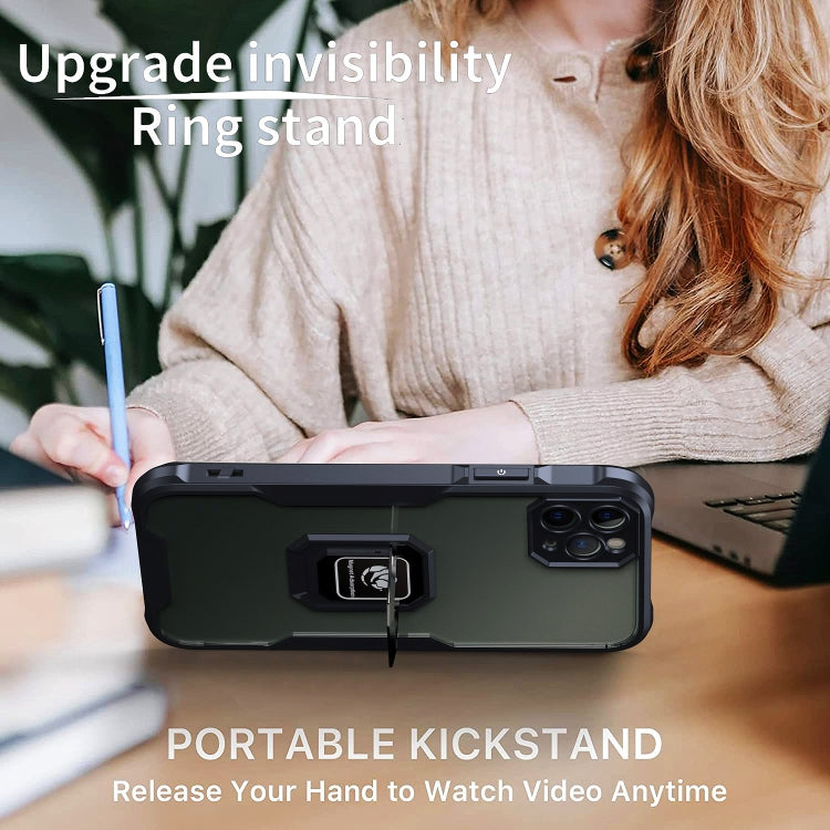 For iPhone 11 Pro Armor Shockproof Magnetic Ring Phone Case
