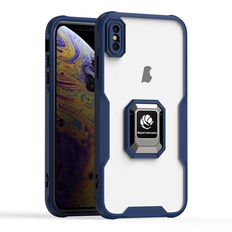 For iPhone X / XS Armor Shockproof Magnetic Ring Phone Case