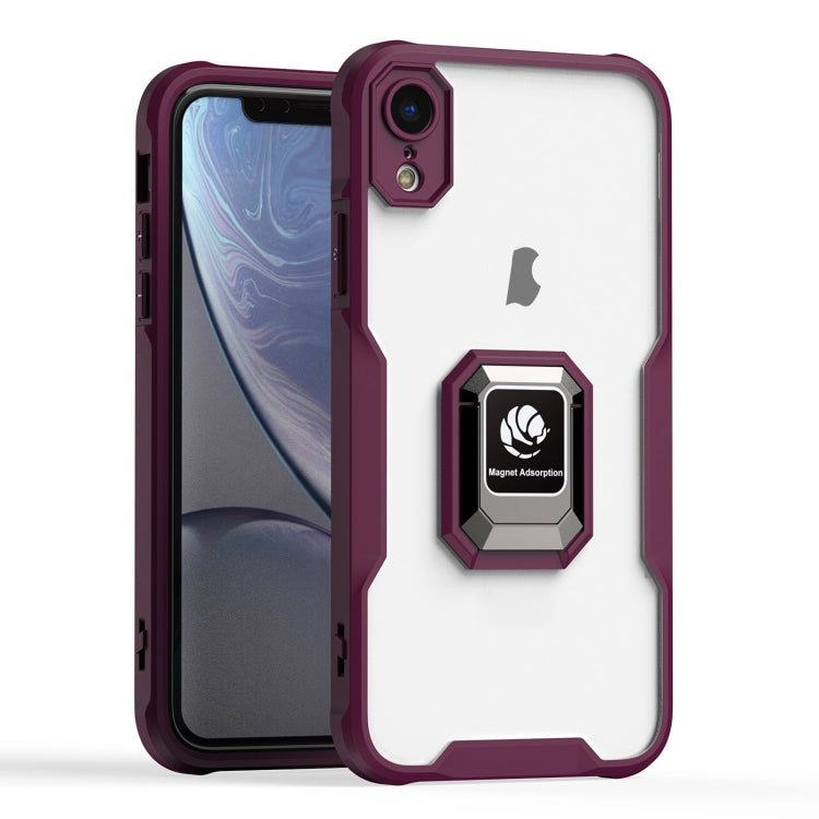 For iPhone XR Armor Shockproof Magnetic Ring Phone Case