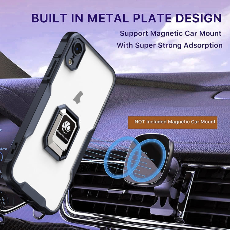 For iPhone XR Armor Shockproof Magnetic Ring Phone Case