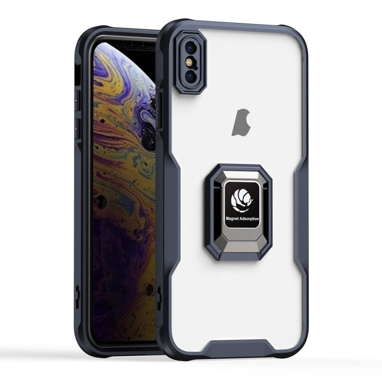 For iPhone XS Max Armor Shockproof Magnetic Ring Phone Case
