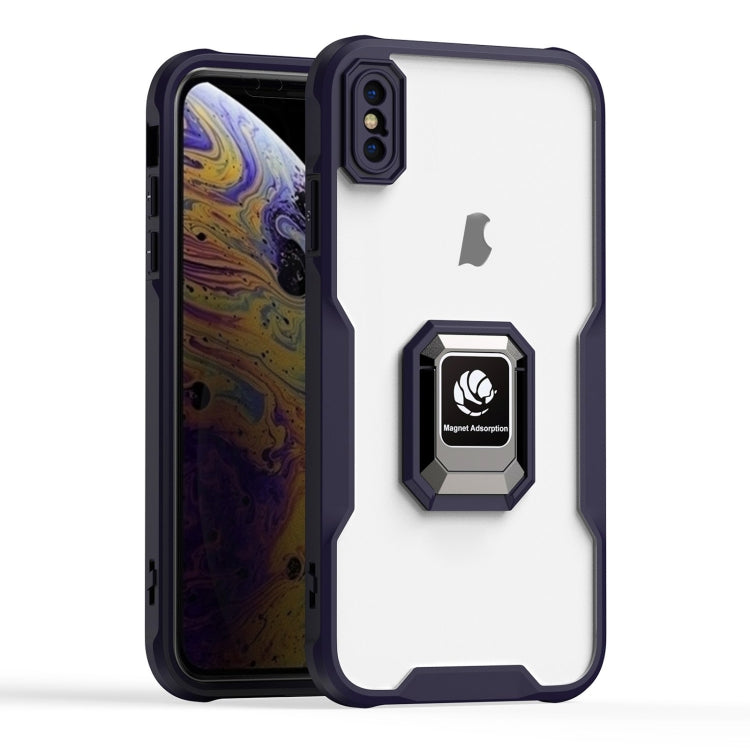 For iPhone XS Max Armor Shockproof Magnetic Ring Phone Case