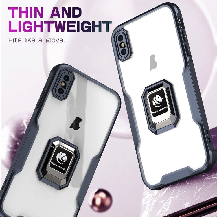 For iPhone XS Max Armor Shockproof Magnetic Ring Phone Case