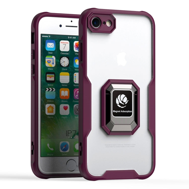 For iPhone SE 2022 / 2020 / 7 / 8 Armor Shockproof Magnetic Ring Phone Case
