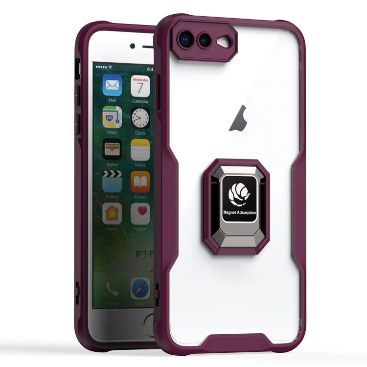 For iPhone 7 Plus / 8 Plus Armor Shockproof Magnetic Ring Phone Case