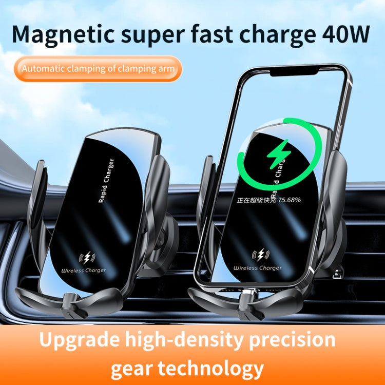 V5S 40W Magnetic Fast Charging Car Phone Holder(Black)