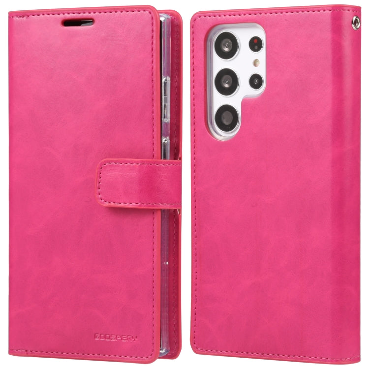 For Samsung Galaxy S23 Ultra 5G GOOSPERY MANSOOR DIARY 9 Card Slots Leather Phone Case