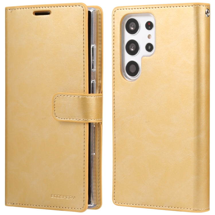 For Samsung Galaxy S23 Ultra 5G GOOSPERY MANSOOR DIARY 9 Card Slots Leather Phone Case