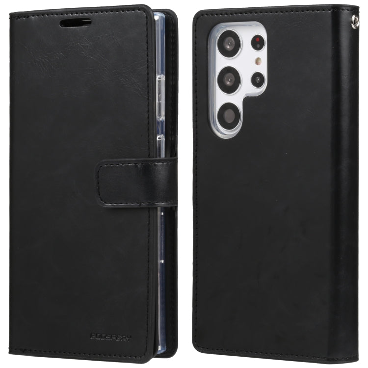 For Samsung Galaxy S23 Ultra 5G GOOSPERY MANSOOR DIARY 9 Card Slots Leather Phone Case