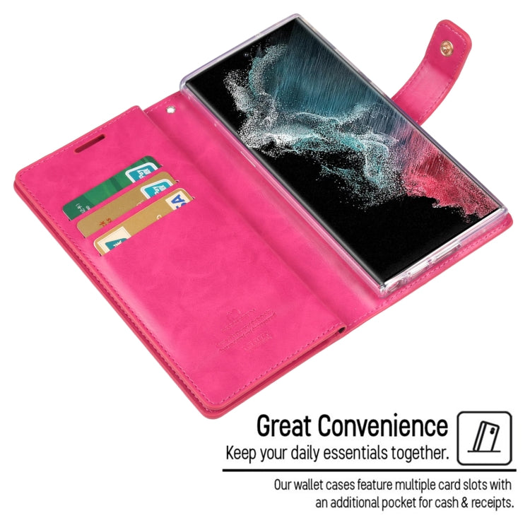 For Samsung Galaxy S23 Ultra 5G GOOSPERY MANSOOR DIARY 9 Card Slots Leather Phone Case