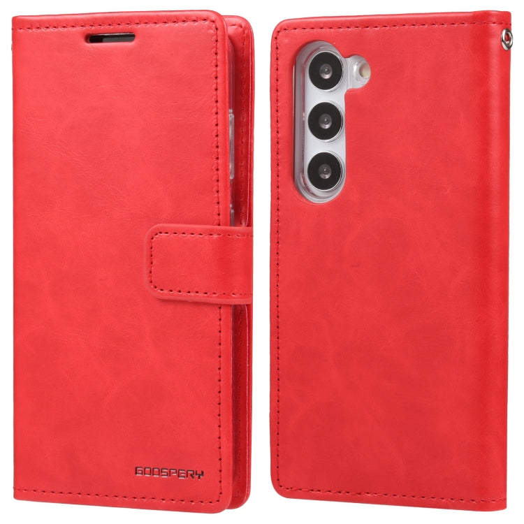 For Samsung Galaxy S23 5G GOOSPERY BLUE MOON Crazy Horse Texture Leather Phone Case