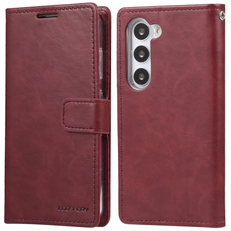 For Samsung Galaxy S23 5G GOOSPERY BLUE MOON Crazy Horse Texture Leather Phone Case