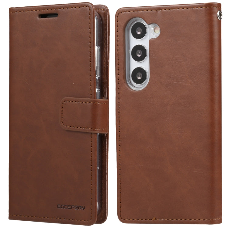 For Samsung Galaxy S23 5G GOOSPERY BLUE MOON Crazy Horse Texture Leather Phone Case
