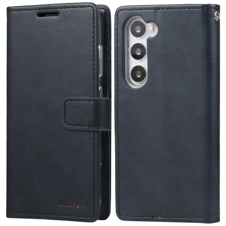 For Samsung Galaxy S23 5G GOOSPERY BLUE MOON Crazy Horse Texture Leather Phone Case