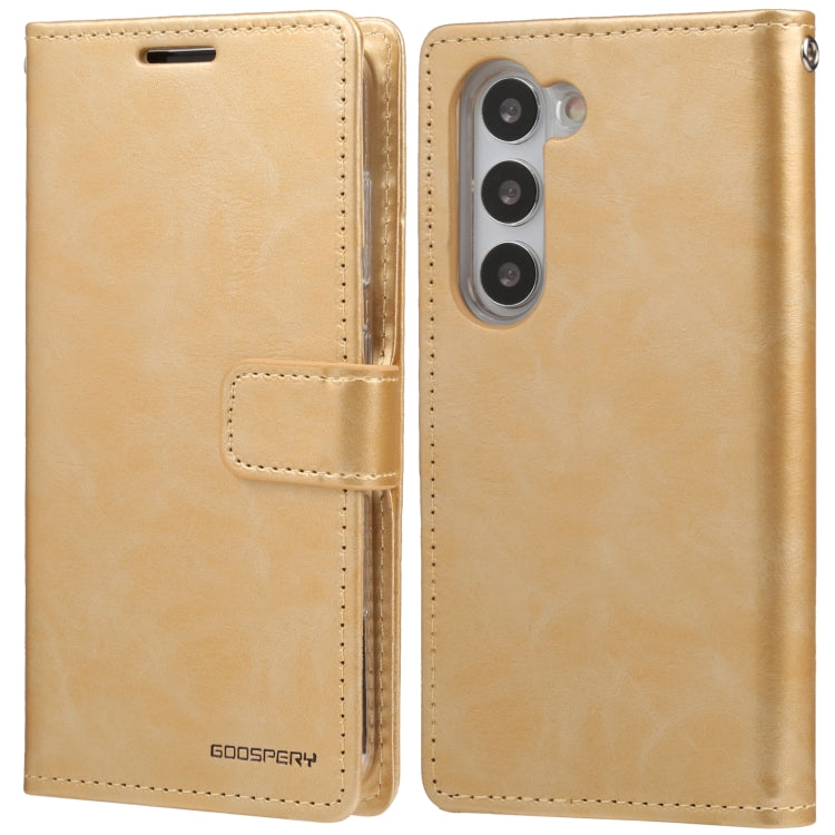 For Samsung Galaxy S23 5G GOOSPERY BLUE MOON Crazy Horse Texture Leather Phone Case