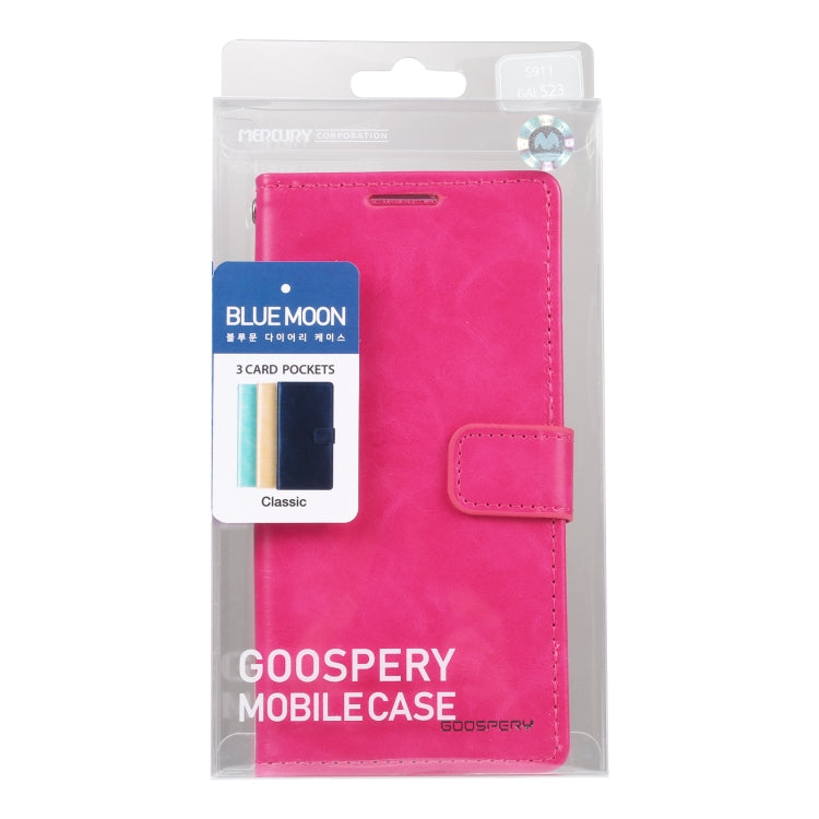 For Samsung Galaxy S23 5G GOOSPERY BLUE MOON Crazy Horse Texture Leather Phone Case