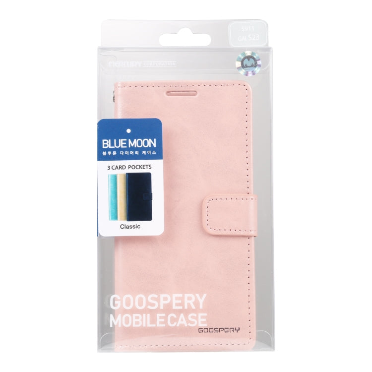 For Samsung Galaxy S23 5G GOOSPERY BLUE MOON Crazy Horse Texture Leather Phone Case